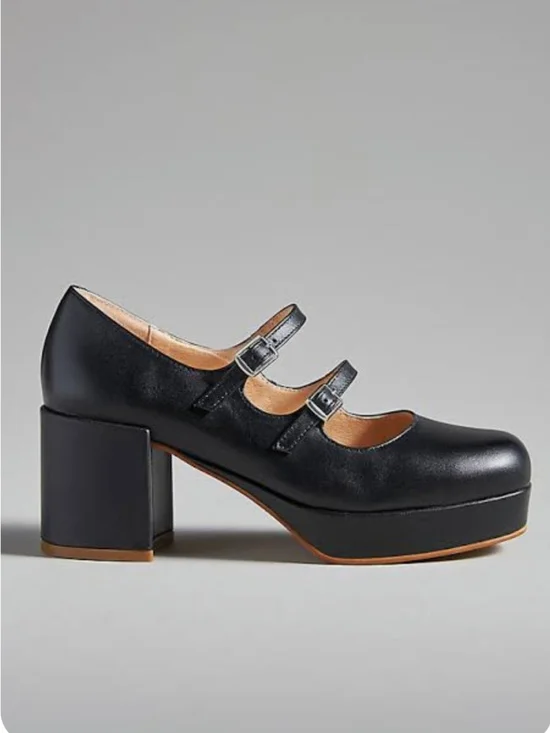 INTENTIONALLY BLANK Over Time Platform Mary Jane Block Heels Spain EU 40 - Picture 1 of 9